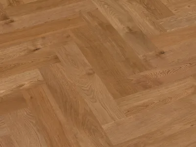Produktbild von THEDE & WITTE | 1,19 m² | Braun 15mm Parkettboden Eiche Fischgrät, Gebürstet Geölt 2 Schicht Fertigparkett, V Fuge Astig, Nut Feder Verklebung, Wohnzimmer Bodenbelag