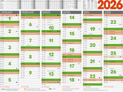 Produktbild von 2026 Brunnen Tafelkalender XL 4061947141764