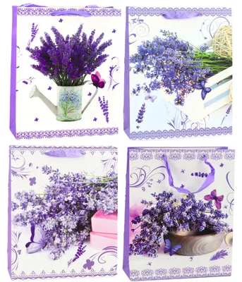 Produktbild von Geschenktüte aus Lavendelpapier, 32 x 26 x 12 cm