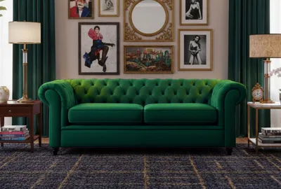 Zdjęcie produktu dla Sofa trzyosobowa Chesterfield-Velluto 10-like oak