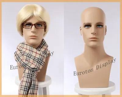 Immagine prodotto di Testa decorativa da uomo MO nel colore della pelle. Viso, testa di parrucca chic moderna