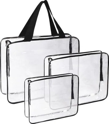 Zdjęcie produktu dla Unyqoos® Przezroczysta kosmetyczka damska – duża, wodoodporna kosmetyczka podróżna wykonana z materiału PU+PVC, do zawieszania i idealna do walizki, z metalowym zamkiem, kolor: czarny