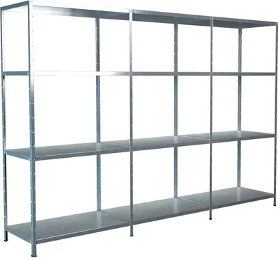 Produktbild von Steck-Grund-/ u 2 Anbauregale, 12 Böden, 1800x2600x350, verz.