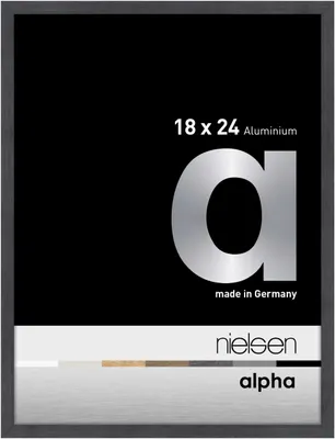 Image de Cadre photo Nielsen en aluminium Alpha gris 18 x 24 cm