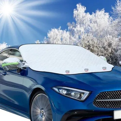 Productafbeelding van Famanu beschermhoes voor autoruiten - Antivriesdeken - Winterse sneeuwdeken - Magnetische UV-beschermhoes