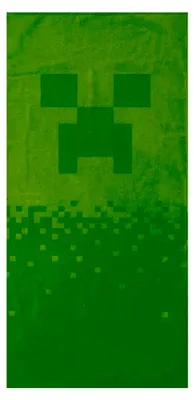 Produktbild von Duschtuch in 70 x 140 cm aus 100% Baumwolle mit Creeper-Motiv