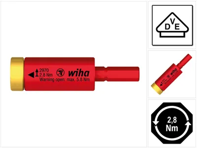 Immagine prodotto di Adattatore dinamometrico VDE 2,8 Nm Wiha | 4010995413446