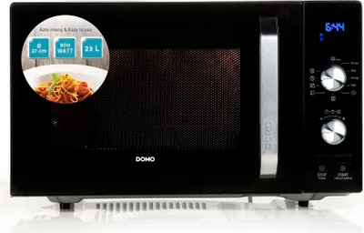 Obrázek produktu pro Domo DO2924, Pracovní deska, Samostatná mikrovlnná trouba, 23 l, 800 W, Vestavěný displej, Knoflíky, Otočné