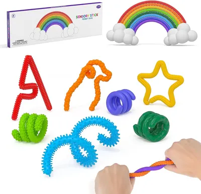Imagen del producto de Juguetes sensoriales de silicona, tipo "stick" - Juguetes sensoriales para personas con TDAH