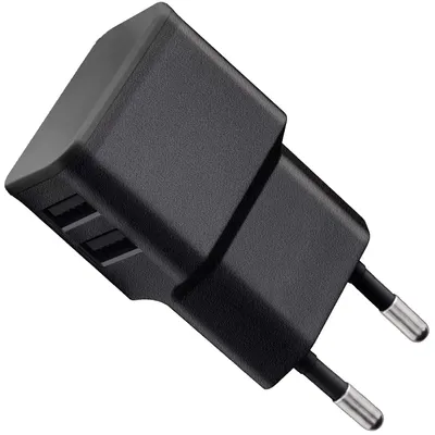 Produktbild von Kopie von Wicked Chili Dual USB Ladegerät geeignet für 2 Sonos Roam Speaker oder 2x kabelloses Ladegerät, Doppelstecker für Steckdose, ersetzt 10W Netzeil für USB-A auf USB-C Kabel (2.4 A, 12W) schwarz