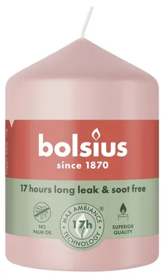 Immagine prodotto di Candela Stumpen Bolsius, 80/58, color rosa tenue