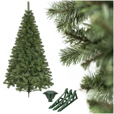 Image de SPRINGOS Arbre de Noël Sapin 220 cm Artificiel Fidèle à la Nature Sapin de Noël avec support