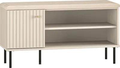 Produktbild von Selsey CALETTO - Schuhschrank mit Lamellen, Beige, 102 cm