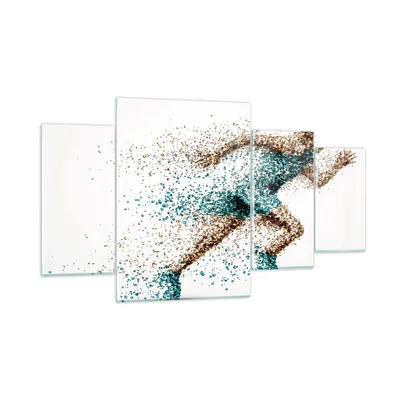Produktbild von Bilder auf glas - Athlet sprinter sport läufer - 160x90cm - Glasbilder - Wandbilder - Kunstdruck - zum Aufhängen bereit - Wanddekoration aus Glas - Glas Bilder - Wandbild auf Glas - GDL160x90-2802