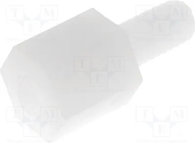Produktbild von 10x Distanzmuffe mit Gewinde  M3 sechskant 5mm  Distanzhülsen aus Kuntoff M3