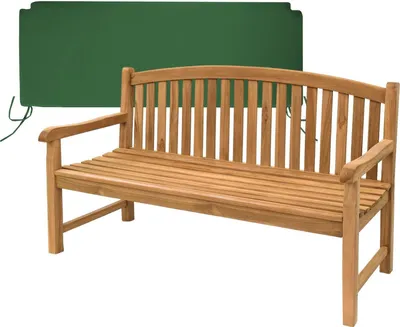 Produktbild von Gartenbank Bari Teak Massivholz 150 cm Grün