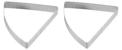 2er Set perforierte Tarteformen, Edelstahl, 12 cm, antihaftbeschichtet