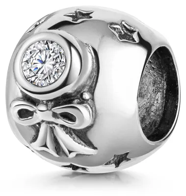 Produktbild von MATERIA by Matthias Wagner Christbaumkugel Bead 925 Sterling Silber mit Zirkonia 892