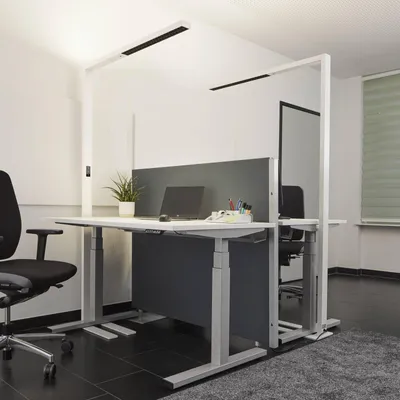 Produktbild von Arcchio LED-Büro-Stehlampe Jolinda, weiß, Metall, Sensor