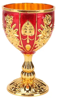 Productafbeelding van Vintage Gouden Chalice met Gegraveerd Bloemdesign