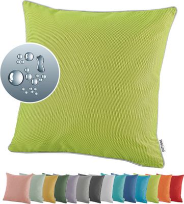 heimtexland ® OUTDOOR Lounge Dekokissen LOTUS EFFEKT 45x45 Garten Kissen Outdoorkissen Typ551 Grün