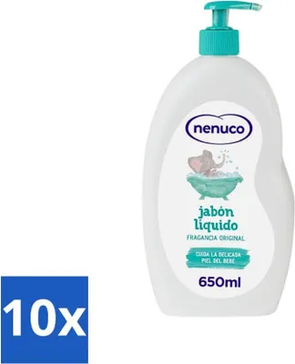 Obrázok produktu pre Nenuco - Jabon Líquido - Tekuté mydlo - originálna vôňa - s dávkovacou pumpičkou - 650 ml - hodnotné balenie - 10 tyčiniek