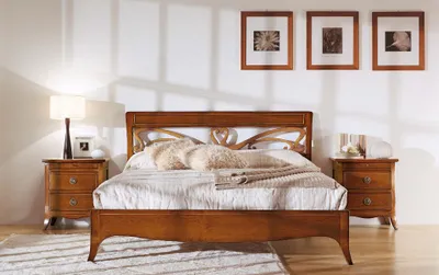 Image de Lit double Lits Lit rembourré Bois Designer Cadre de lit double Cadre de lit