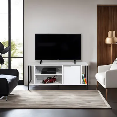 Immagine prodotto di Skye Decor, Bond - White, tavolino per TV, bianco, 100 % MELAMIN COATED SLIPBOARD, 120 x 35 x 48 cm