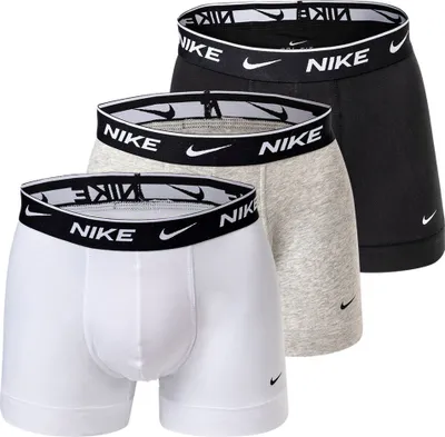 Three pairs of men's boxer briefs are displayed side-by-side against a white background.