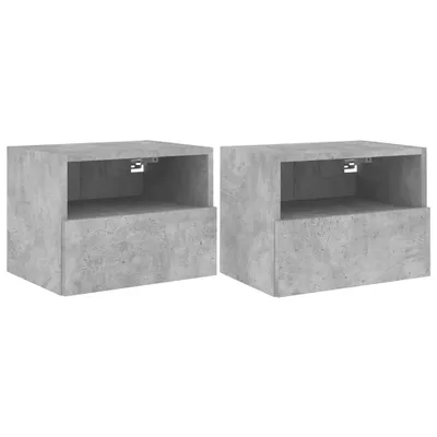 Produktbild von TV-Wandschränke 2 Stk. Betongrau 40x30x30 cm Holzwerkstoff