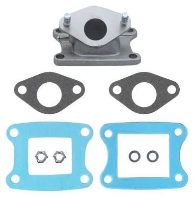 Produktbild von Ansaugstutzen 18mm + Dichtung Membranblock + Dichtung Ansaugstutzen (Keihin Vergaser) für Honda MT MB MTX MBX 50 - Citom