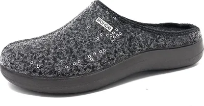 Produktbild von Rohde 6550 Bari Schuhe Damen Hausschuhe Pantoffeln Softfilz Weite G , Größe:37 EU, Farbe:Grau