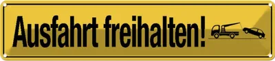 Produktbild von vianmo Blechschild 10x46 cm Ausfahrt freihalten Warnschild Hinweisschild Sicherheit Vorsicht