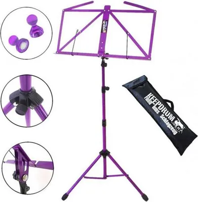 Produktbild von keepdrum MUS3FL Notenpult Lila mit 2 Magnete