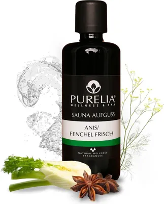 Produktbild von PURELIA Saunaaufguss Konzentrat Anis-Fenchel (frisch) 100 ml natürlicher Sauna-aufguss - reine ätherische Öle