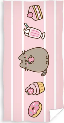 Produktbild von Pusheen Badetuch Kuchen und Donuts 70x140cm