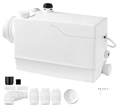 Zdjęcie produktu dla VEVOR Pompa do ścieków 800 W, wydajność 12000 l/h, wysokość podnoszenia 10 m, z 4 wejściami, biała pompa do ścieków. Nadaje się do piwnic, toalet, umywalek, pralni i kuchni. Pompa z bocznymi wlotami