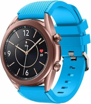 Produktbild von Strap-it Samsung Galaxy Watch 3 41mm Armband Silikon (Hellblau)