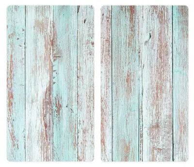 Image de Plaques de protection en verre BOIS, 2 pièces, 52 x 30 cm, Allstar