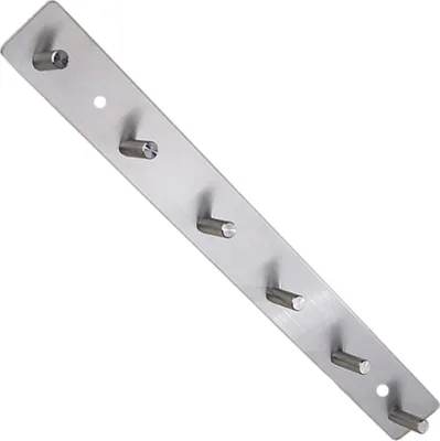 Immagine prodotto di INF Barra versatile a 6 ganci: acciaio inossidabile argentato, design a doppio uso