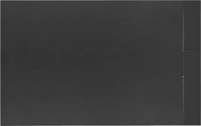 Produktbild von VBChome Duschwanne 80 x 100 x 2,5 cm Schwarz Steinstruktur Duschtasse Extra Flach Rechteckig Ablaufgarnitur Abdeckplatte SMC Verbundwerkstoff Universelle Installation Siphon