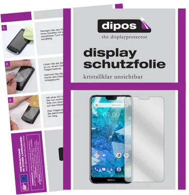 Produktbild von 2x Schutzfolie für Nokia 7.1 Plus klar Displayschutzfolie Folie Display Schutz