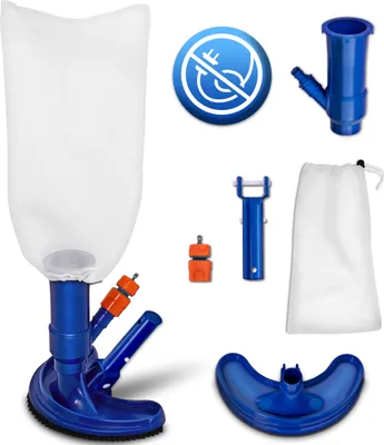 Produktbild von tillvex Pool Bodensauger Set | Poolsauger mit Saugbürste Auffangsack Gartenschlauch-Anschluss Sauger | Venturibodensauger Reinigungsbürste