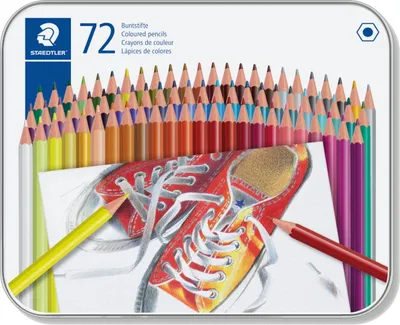 Obrázok produktu pre Staedtler - Farebné ceruzky 175 šesťhranné 72 ks | krabička A 72 ks | 3 ks