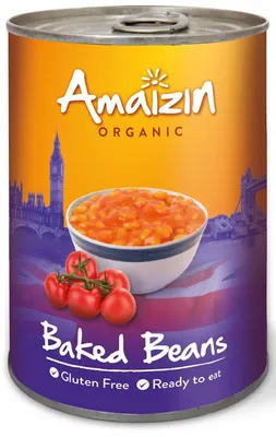 FASOLKA W SOSIE POMIDOROWYM BEZGLUTENOWA BIO 400 g - AMAIZIN