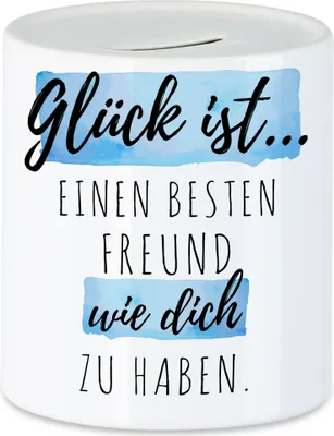 Produktbild von Glück Ist Einen Besten Freund Wie Dich Zu Haben Spardose Freundschaft Freunde Leben Vertrautheit Liebe Dankbarkeit