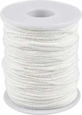 Obrázek produktu pro Svíčkový knot, 1 role (61 m), bavlněný knot jako náhrada do lamp, hořáků luceren a olejových lamp na výrobu ručně vyráběných svíček