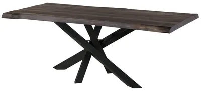 Produktbild von MASSIVMOEBEL24.DE Baumtisch Mango 200x100x79 grau lackiert / Mikado-Beine anthrazit matt FREEFORM 5