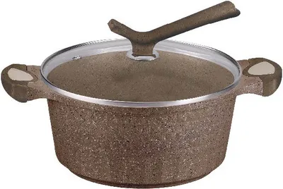 Produktbild von HQ Premium Topf Kochtopf mit Marmor-Beschichtung 11 Liter 32cm Durchmesser Marmor Design Kasan / Kazan 201775