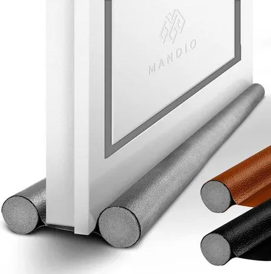 Productafbeelding van Famanu deurstopper met lederlook - 96 cm